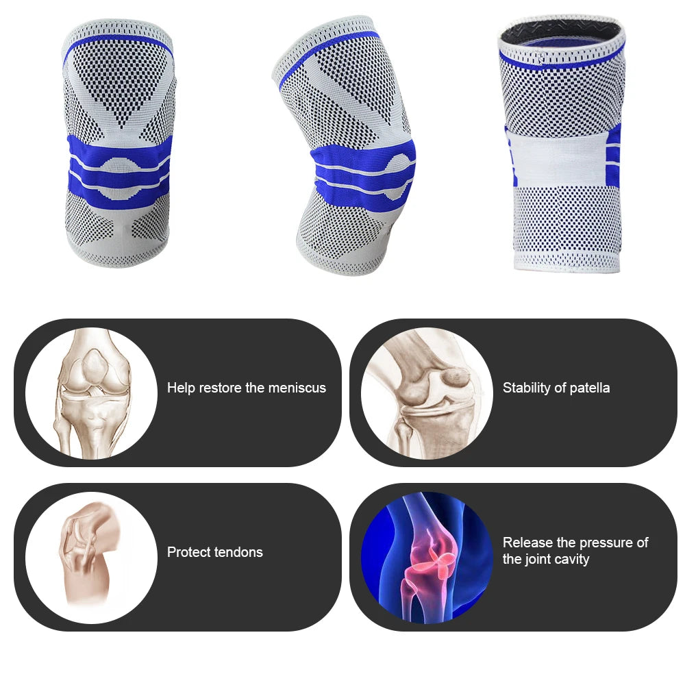 Genouillère de Compression Sportive – Soulagement & Support Articulaires